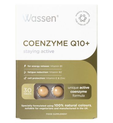 Wassen Coenzyme Q10 + Vitamin E 30 Tablets General Health & Remedies Boots   