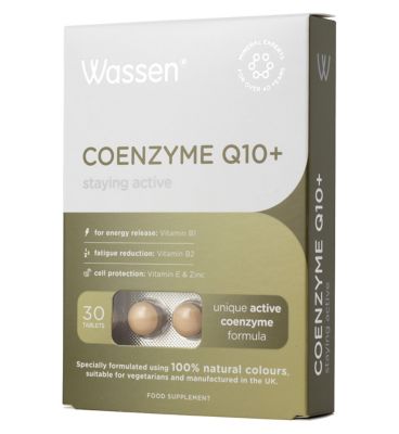 Wassen Coenzyme Q10 + Vitamin E 30 Tablets General Health & Remedies Boots   