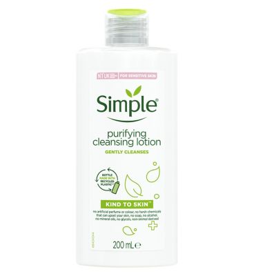 Simple Kind to Skin Purifying Cleansing Lotion 200 ml Make Up & Beauty Accessories Boots   