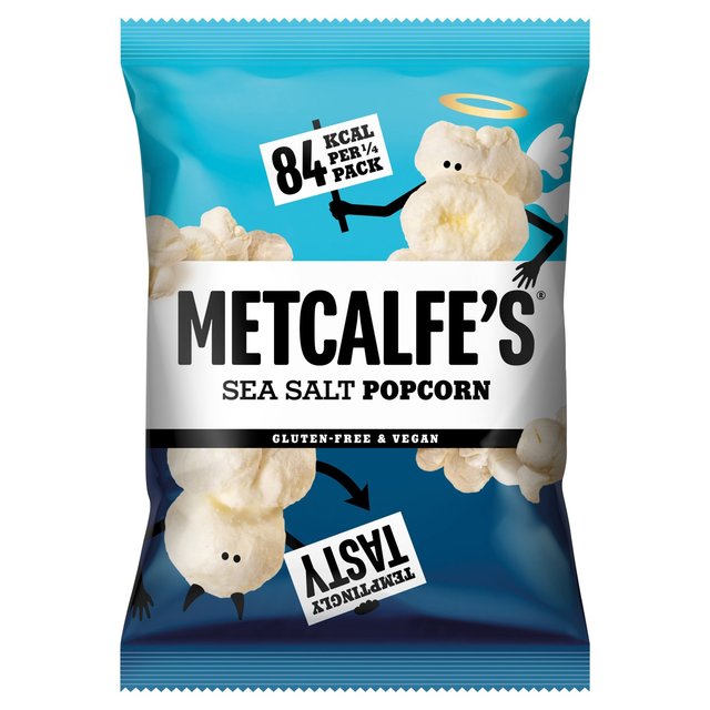 Metcalfe's Sea Salt Popcorn Sharing Bag Crisps, Nuts & Snacking Fruit M&S   