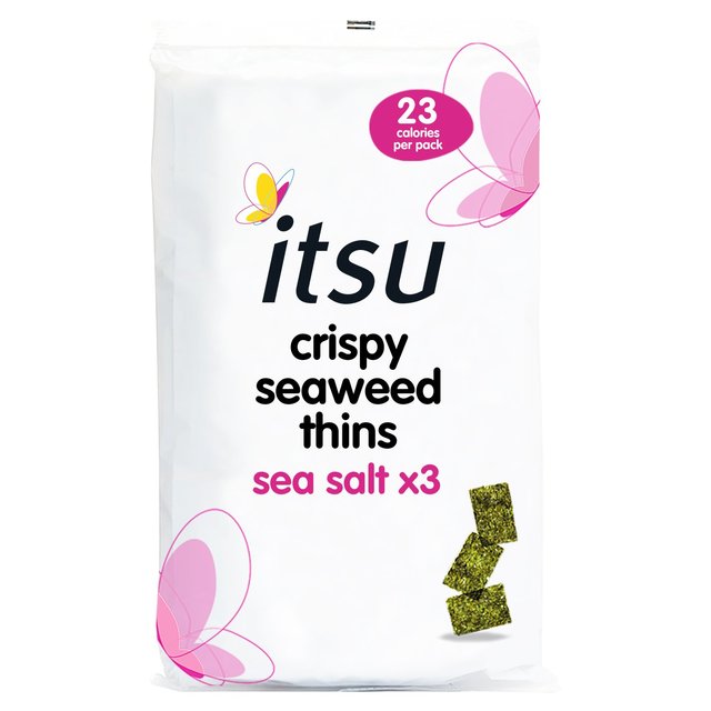 Itsu sea salt crispy seaweed thins multipack Crisps, Nuts & Snacking Fruit M&S Default Title  