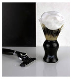 men-ü Black Barbiere Pure Bristle Shaving Brush with stand & free 15ml shave crème buddy tube Men's Toiletries Boots   