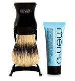 men-ü Black Barbiere Pure Bristle Shaving Brush with stand & free 15ml shave crème buddy tube Men's Toiletries Boots   