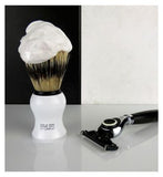 men-ü White Barbier62e Pure Bristle Shaving Brush with stand & free 15ml shave crème buddy Men's Toiletries Boots   