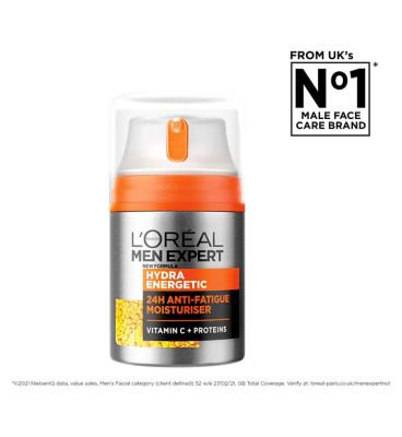 L'Oreal Men Expert Skin Care Hydra Energetic Anti-Fatigue Moisturiser 50ml GOODS Boots   