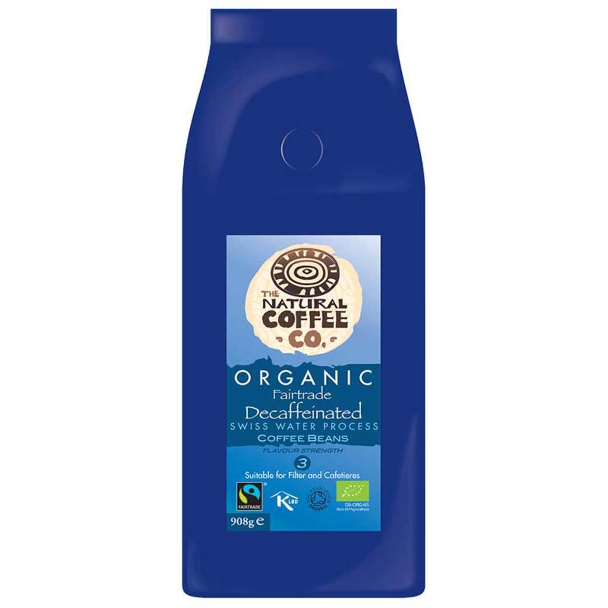 The Natural Coffee Co. Organic Decaffeinated Swiss Water Processed Coffee, 908g Coffee Beans Costco UK Title  