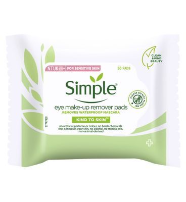 Simple Kind to Skin Eye Make-Up Remover Pads 30 pc Make Up & Beauty Accessories Boots   