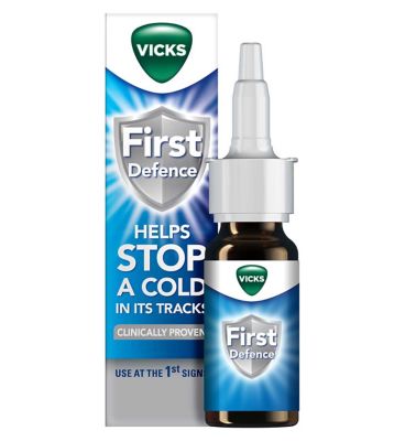 Vicks First Defence Cold Virus Blocker Nasal Spray Bottle 15ml First Aid Boots   