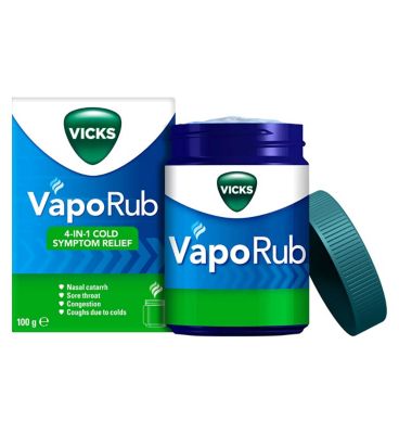 Vicks VapoRub, Relief of Cough Cold and Flu Like Symptoms, Jar 100g Baby Healthcare Boots   