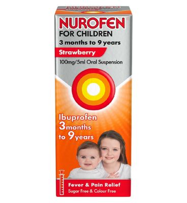 Nurofen for Children 3mths - 9yrs Ibuprofen - Strawberry 100ml Baby Healthcare Boots   