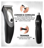 Wahl Clipper & Trimmer Kit Clip 'N Rinse Men's Toiletries Boots   