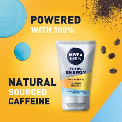 NIVEA MEN Skin Energy Face Wash Cleanser Gel 100ml Make Up & Beauty Accessories Boots   