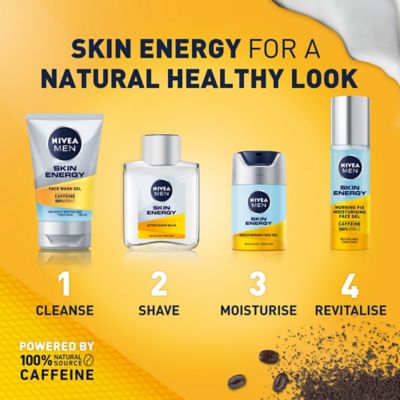 NIVEA MEN Skin Energy Face Wash Cleanser Gel 100ml Make Up & Beauty Accessories Boots   