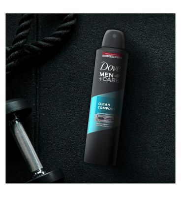 Dove Men+Care Antiperspirant Deodorant Aerosol Clean Comfort 250ml Suncare & Travel Boots   