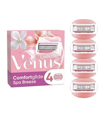 Venus Comfortglide Spa Breeze Razor Blades, 4 pack Suncare & Travel Boots   