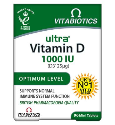 Vitabiotics Ultra D3 25 µg - 96 Tablets GOODS Boots   