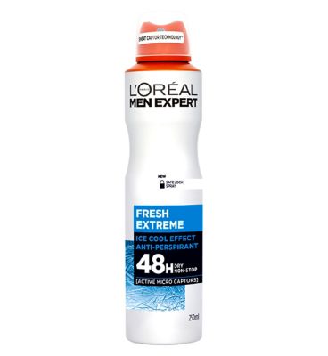 L'Oreal Men Expert Fresh Extreme 48H Anti-Perspirant Deodorant 250ml Suncare & Travel Boots   