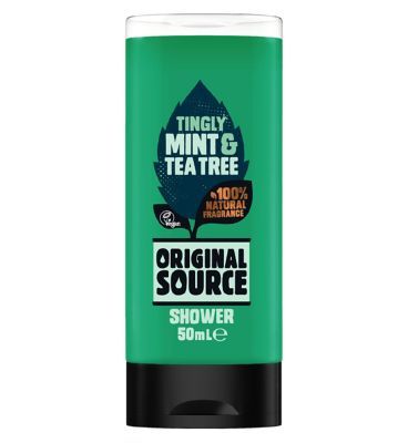 Original Source Mint & Tea Tree Shower Gel Body Wash Travel Size 50ml Make Up & Beauty Accessories Boots   