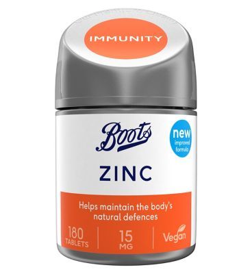 Boots Zinc 15mg 180 Tablets (6 month supply) General Health & Remedies Boots   