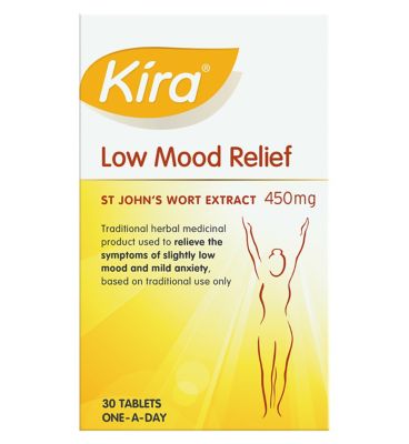 Kira Low Mood Relief St John's Wort Extract Tablets - 30 x 450mg Vitamins, Minerals & Supplements Boots   