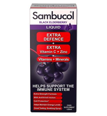 Sambucol Liquid Extra Defence - 120ml General Health & Remedies Boots   