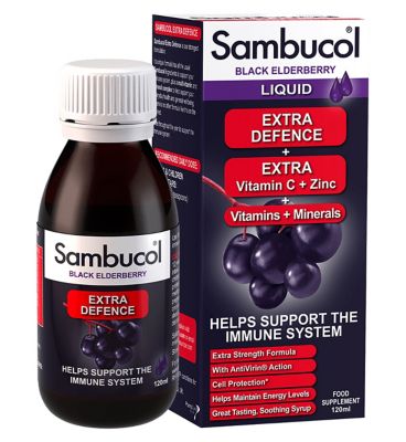 Sambucol Liquid Extra Defence - 120ml General Health & Remedies Boots   