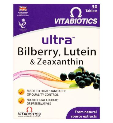 Vitabiotics Ultra Bilberry, Lutein & Zeaxanthin - 30 Tablets - McGrocer