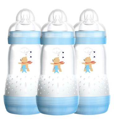 MAM Anti-Colic Bottle 260ml x 3Pack - Blue