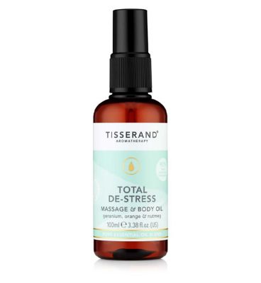 Tisserand Aromatherapy Total De-Stress Massage & Body Oil 100ml - McGrocer