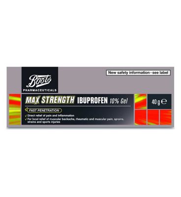 Boots Max Strength Ibuprofen 10% Gel - 40g - McGrocer