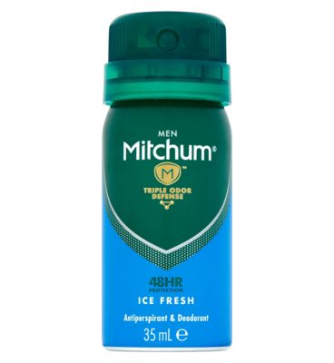 Mitchum Men Triple Odor Defense Ice Fresh 48HR Protection Anti-Perspirant & Deodorant Aerosol 35ml Suncare & Travel Boots   