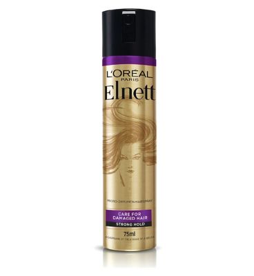 L'Oreal Hairspray by Elnett Care For Dry Damaged Hair Strong Hold Argan Oil Shine 75ml Haircare & Styling Boots   