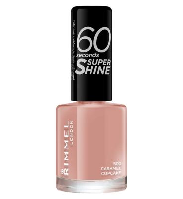 Rimmel 60 Seconds Super Shine Nail Polish 500 Caramel Cupcake Body Care Boots   