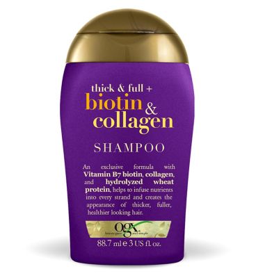 OGX Thick & Full + Biotin & Collagen Mini Shampoo 88.7ml Suncare & Travel Boots   