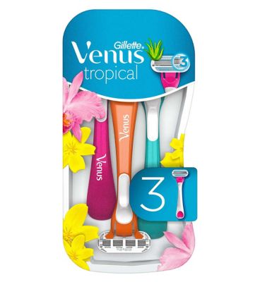 Gillette Venus Tropical Disposable Razors, Pack Of 3 GOODS Boots   