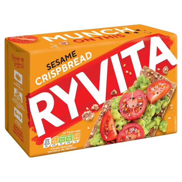 Ryvita Crispbread Simply Sesame Crunchy Rye