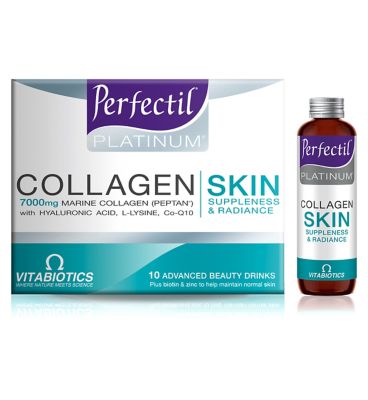 Vitabiotics Perfectil Platinum Collagen Skin - 10 Advanced Beauty Drinks Vitamins, Minerals & Supplements Boots   