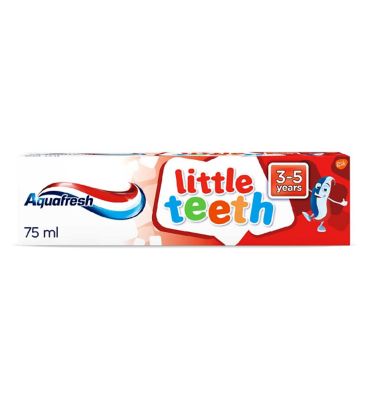 Aquafresh Kids Fluoride Toothpaste, Little Teeth Toothpaste, For Ages 3-5, 75ml Suncare & Travel Boots   