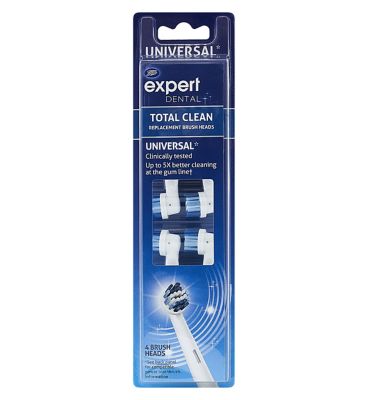 Boots Universal* Total Clean Replacement Heads - 4 Pack Dental Boots   