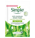 Simple Kind To Skin Rich Moisture Sheet Mask 21 ml 1 Mask Make Up & Beauty Accessories Boots   