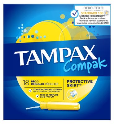 Tampax Compak Regular Tampons Applicator 18X - McGrocer