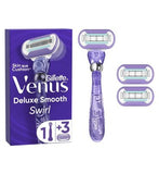 Venus Extra Smooth Swirl Women's Razor Handle + 3 Blades GOODS Boots   