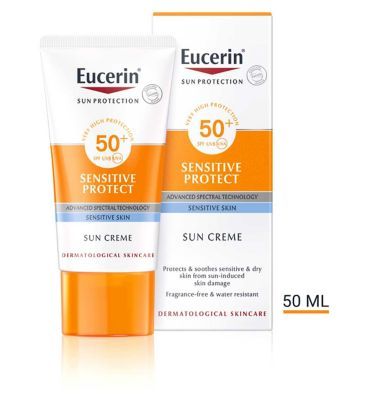 Eucerin Sun Sensitive Protect Face Sun Cream for Sensitive Skin SPF 50+, 50ml GOODS Boots   