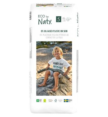 Naty Size 5, 40 Eco Nappies, 11-25kg Baby Accessories & Cleaning Boots   