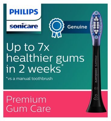 Philips Sonicare Premium Gum Care BrushSync Enabled Replacement Brush Heads - 4pk Black HX9054/33 Dental Boots   