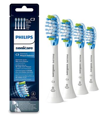 Philips Sonicare Premium Plaque Defence BrushSync Enabled Replacement Brush Heads - 4pk White HX9044/17 Dental Boots   