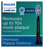 Philips Sonicare Premium Plaque Defence BrushSync Enabled Replacement Brush Heads - 4pk Black HX9044/33 Dental Boots   