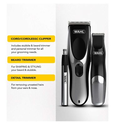 Wahl Clipper Kit Cord/Cordless Gift Set Men's Toiletries Boots   