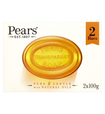 Pears Transparent Soap Pure & Gentle with Natural Oils 2x100g Miscellaneous Boots   