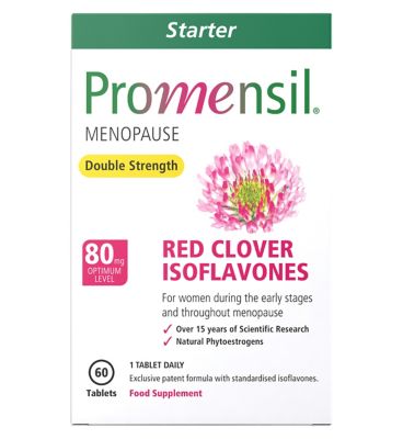 Promensil Menopause Starter Double Strength Red Clover Isoflavones - 60 Tablets Health Care Boots   